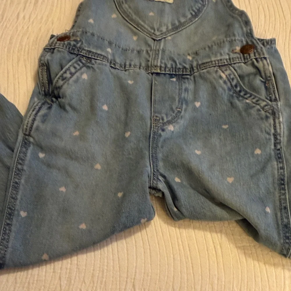 OshKosh B'gosh Light Blue Denim‎ Heart Overalls